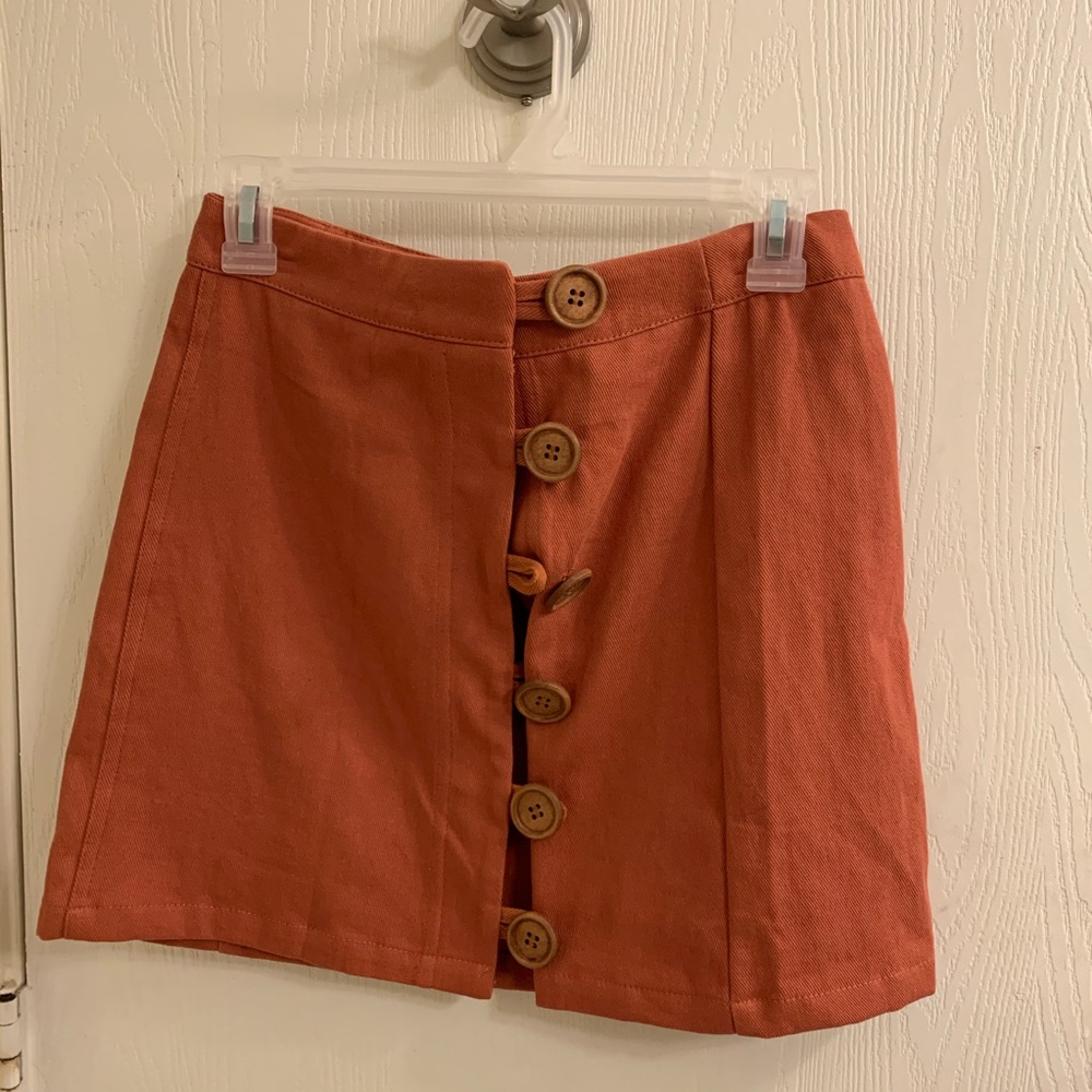 SHEIN: Dark orange skirt
